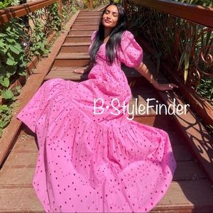 GORGEOUS ZARA Embroidered Eyelet Detailed Dress